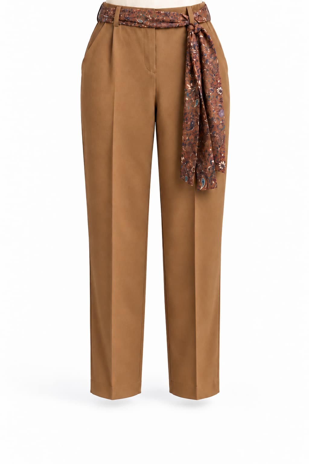 Pantalone con cintura a foulard