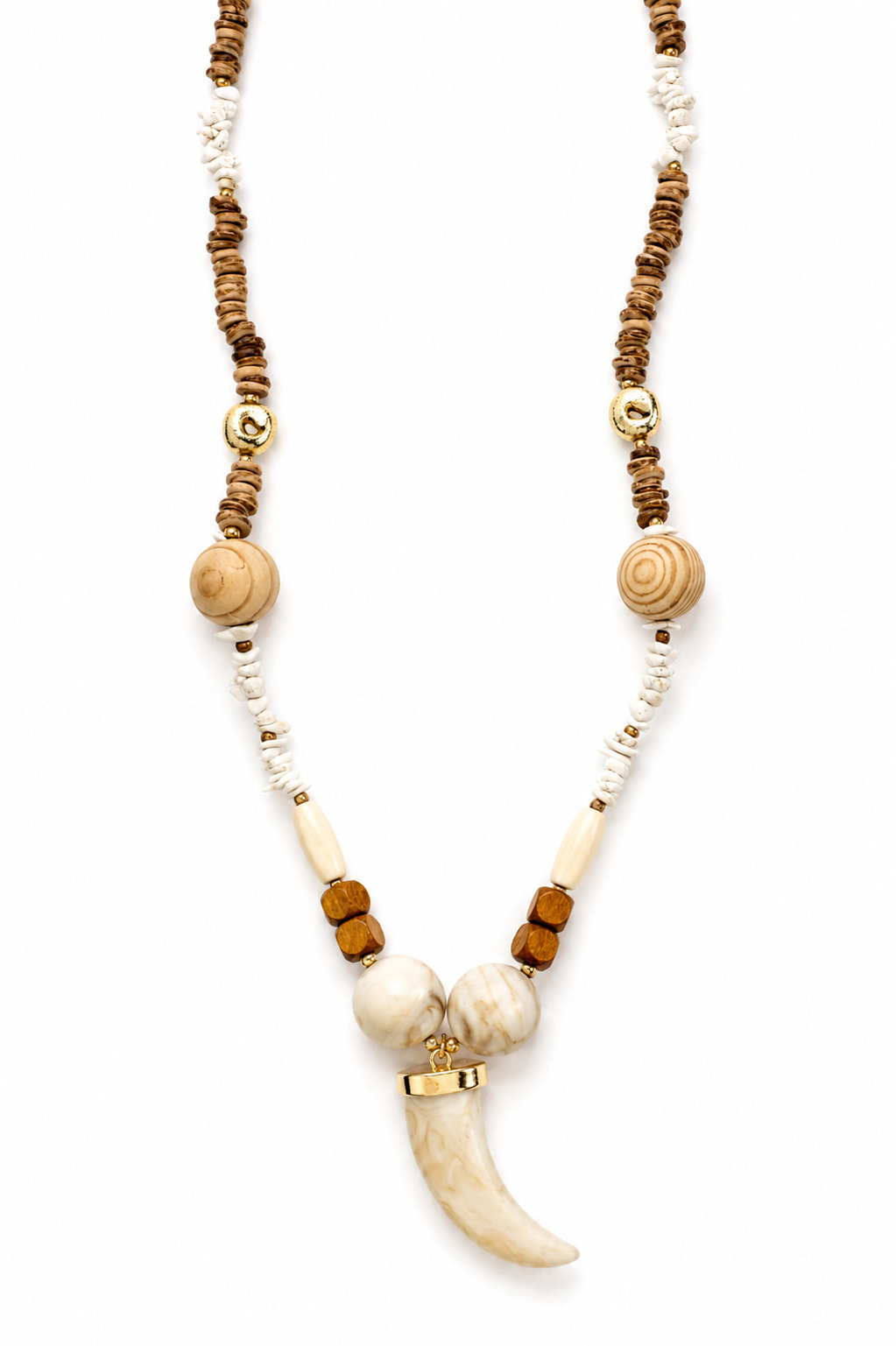 Collana con Pendente Corno Avorio