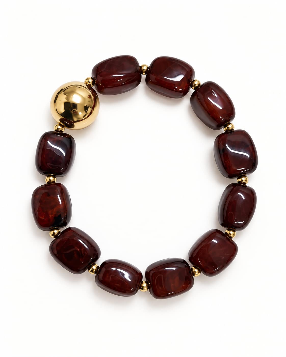 bracciale bordeaux scuro e oro  250926-06 –  –