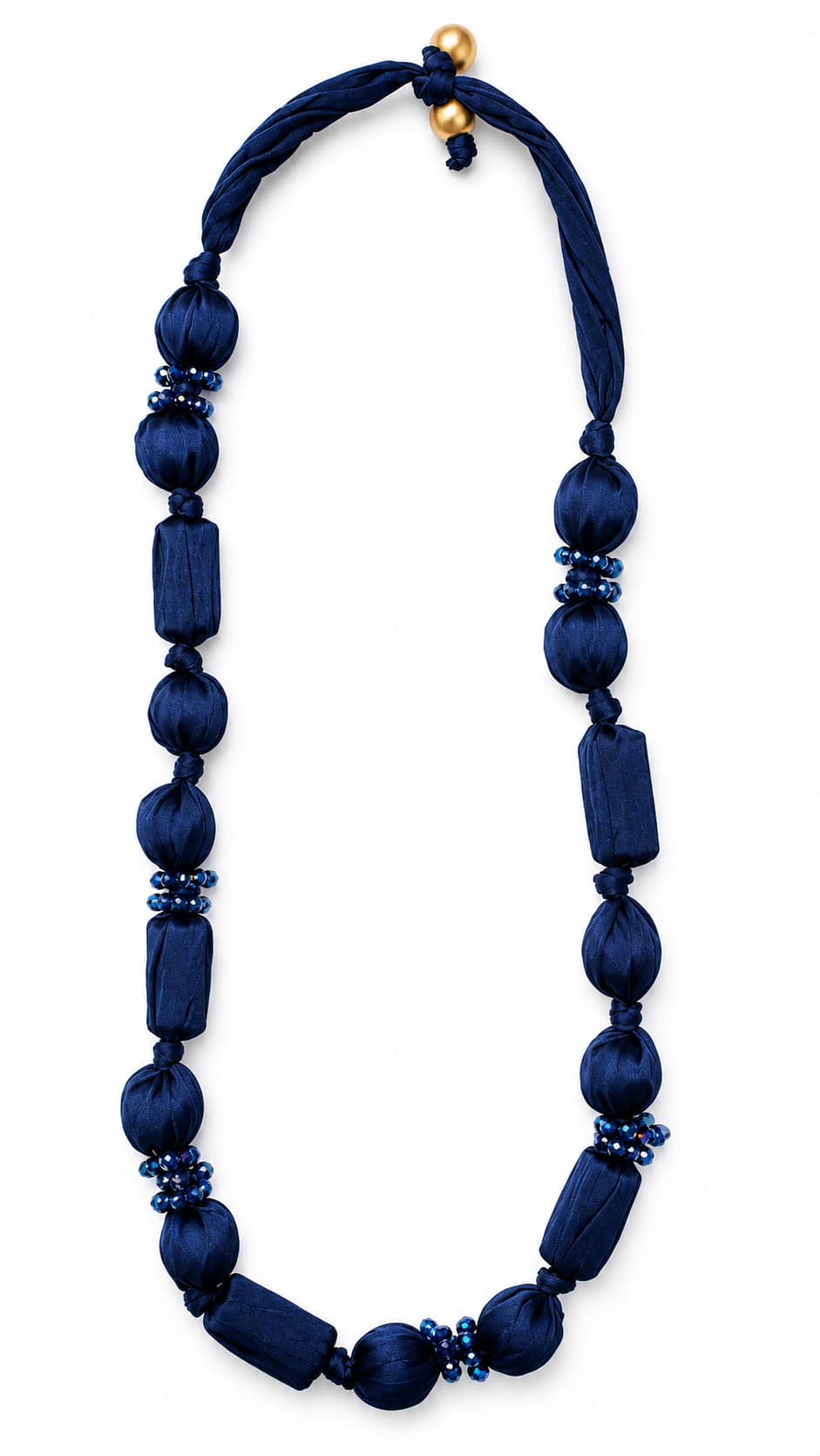 Collana Blu con Elementi Geometrici